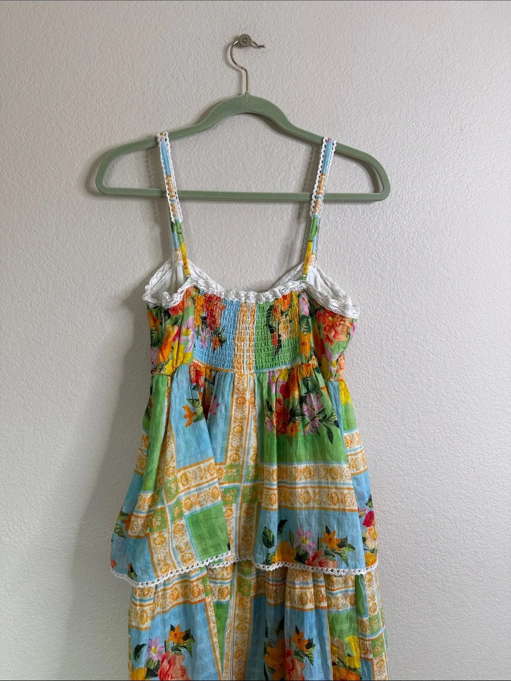Show Me Your Mumu Peyton tiered floral maxi dress women’s L NWT - Picture 6 of 7